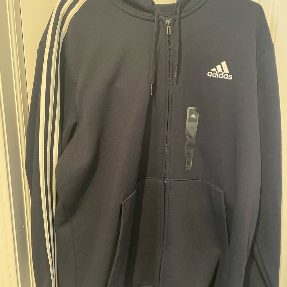 Adidas Men's Navy Blue Sweater